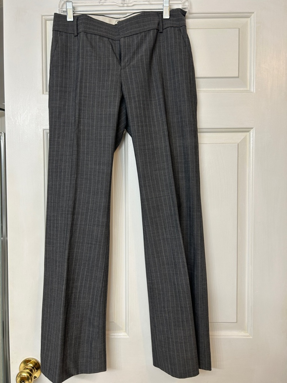 Banana Republic “The Martin Fit” Grey Pin-Striped Lined Dress Pants